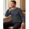 image:imageMAGCOMSEN Mens Thermal Shirts Long Sleeve Waffle Underwear Top Cold Weather Base Layer Winter Warm UndershirtsDark Grey