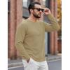 image:imageMAGCOMSEN Mens Thermal Shirts Long Sleeve Waffle Underwear Top Cold Weather Base Layer Winter Warm UndershirtsKhaki