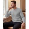 image:imageMAGCOMSEN Mens Thermal Shirts Long Sleeve Waffle Underwear Top Cold Weather Base Layer Winter Warm UndershirtsLight Grey