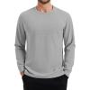 image:imageMAGCOMSEN Mens Thermal Shirts Long Sleeve Waffle Underwear Top Cold Weather Base Layer Winter Warm UndershirtsLight Grey