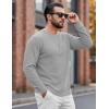 image:imageMAGCOMSEN Mens Thermal Shirts Long Sleeve Waffle Underwear Top Cold Weather Base Layer Winter Warm UndershirtsLight Grey