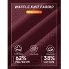 image:imageMAGCOMSEN Mens Thermal Shirts Long Sleeve Waffle Underwear Top Cold Weather Base Layer Winter Warm UndershirtsWine Red