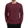image:imageMAGCOMSEN Mens Thermal Shirts Long Sleeve Waffle Underwear Top Cold Weather Base Layer Winter Warm UndershirtsWine Red