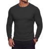 image:imageMAGCOMSEN Mens Thermal Shirts Long Sleeve Waffle Underwear Top Cold Weather Base Layer Winter Warm UndershirtsBlack