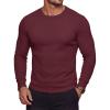 image:imageMAGCOMSEN Mens Thermal Shirts Long Sleeve Waffle Underwear Top Cold Weather Base Layer Winter Warm UndershirtsWine Red