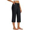 image:imageMAGCOMSEN Womens Cotton Capri Pants with 5 Pockets Yoga Wide Leg Capris Loose Casual Lounge Workout Capri SweatpantsBlack