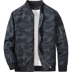 image:imageMAGCOMSEN Mens Jacket Lightweight Windbreaker Bomber Jacket Windproof Casual Jacket Zip Up Coats Outwear with 5 Pockets01 Camouflage Black