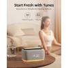 imageEZVALO Alarm Clock with Wireless ChargingMultifunctional Alarm Clock with Bluetooth SpeakerDimmable LED Display with 9Vampamp2A Fast Charging PortClock Radios for BedroomAesthetic Bedside Alarm ClockGray