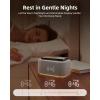 imageEZVALO Alarm Clock with Wireless ChargingMultifunctional Alarm Clock with Bluetooth SpeakerDimmable LED Display with 9Vampamp2A Fast Charging PortClock Radios for BedroomAesthetic Bedside Alarm ClockGray
