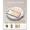 imageEZVALO Birthday Gifts for Women Music Table Lamp with Wireless Charger 4 in 1 Touch Bedside Lamp Bluetooth Speaker Phone Holder Dimmable LED Night Lights Gifts for Women Men Dad MomGrey White
