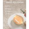 imageEZVALO Birthday Gifts for Women Music Table Lamp with Wireless Charger 4 in 1 Touch Bedside Lamp Bluetooth Speaker Phone Holder Dimmable LED Night Lights Gifts for Women Men Dad MomWood Grain