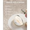 imageEZVALO Birthday Gifts for Women Music Table Lamp with Wireless Charger 4 in 1 Touch Bedside Lamp Bluetooth Speaker Phone Holder Dimmable LED Night Lights Gifts for Women Men Dad MomWhite
