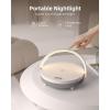 imageEZVALO Birthday Gifts for Women Music Table Lamp with Wireless Charger 4 in 1 Touch Bedside Lamp Bluetooth Speaker Phone Holder Dimmable LED Night Lights Gifts for Women Men Dad MomWhite