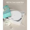 imageEZVALO Birthday Gifts for Women Music Table Lamp with Wireless Charger 4 in 1 Touch Bedside Lamp Bluetooth Speaker Phone Holder Dimmable LED Night Lights Gifts for Women Men Dad MomWhite