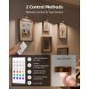 imageEZVALO Picture Lights for Wall2000mAh Rechargeable Battery Magnetic Poster Lights with 2 Color Tempsampamp12 RGBRemote Dimmable Timer Painting LightWall Decor Light for Art DisplayPictureFrame6 PackGold