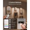 imageEZVALO Picture Lights for Wall2000mAh Rechargeable Battery Magnetic Poster Lights with 2 Color Tempsampamp12 RGBRemote Dimmable Timer Painting LightWall Decor Light for Art DisplayPictureFrame6 PackBlack