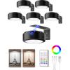 imageEZVALO Picture Lights for Wall2000mAh Rechargeable Battery Magnetic Poster Lights with 2 Color Tempsampamp12 RGBRemote Dimmable Timer Painting LightWall Decor Light for Art DisplayPictureFrame6 PackBlack