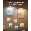 imageEZVALO Picture Lights for Wall2000mAh Rechargeable Battery Magnetic Poster Lights with 2 Color Tempsampamp12 RGBRemote Dimmable Timer Painting LightWall Decor Light for Art DisplayPictureFrame6 PackBlack