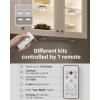 imageEZVALO Puck Lights with Remote 6Pack Rechargeable 1200mAh Motion Sensor Under Cabinet Lights 2 Color Temps LED Closet Lights Group Control Dimmable Under Counter Lights for Kitchen Bedroom3 Pack