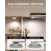 imageEZVALO Puck Lights with Remote 6Pack Rechargeable 1200mAh Motion Sensor Under Cabinet Lights 2 Color Temps LED Closet Lights Group Control Dimmable Under Counter Lights for Kitchen Bedroom3 Pack