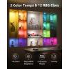 imageEZVALO Puck Lights with Remote14 Colors RGB Under Cabinet Lighting1200mAh Rechargeable Display LightsLED Under Cabinet Lighs for KitchenWireless Tap Lights for ShelfCounterCloset6 PacksWhite