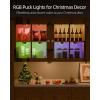 imageEZVALO Puck Lights with Remote14 Colors RGB Under Cabinet Lighting1200mAh Rechargeable Display LightsLED Under Cabinet Lighs for KitchenWireless Tap Lights for ShelfCounterCloset6 PacksPure Gold