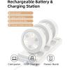 imageEZVALO Puck Lights with Remote14 Colors RGB Under Cabinet Lighting1200mAh Rechargeable Display LightsLED Under Cabinet Lighs for KitchenWireless Tap Lights for ShelfCounterCloset6 PacksWhite