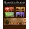 imageEZVALO Puck Lights with Remote14 Colors RGB Under Cabinet Lighting1200mAh Rechargeable Display LightsLED Under Cabinet Lighs for KitchenWireless Tap Lights for ShelfCounterCloset6 PacksWhite