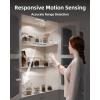 imageEZVALO Under Cabinet Lighting 80 LED Motion Sensor Lights Indoor with 3 Color Temps 1900mAh Rechargeable Under Cabinet Lights Wireless Dimmable Under Counter Lights for Kitchen Closet 2 PackSpace Gray