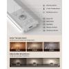 imageEZVALO Under Cabinet Lighting 80 LED Motion Sensor Lights Indoor with 3 Color Temps 1900mAh Rechargeable Under Cabinet Lights Wireless Dimmable Under Counter Lights for Kitchen Closet 2 PackWhite