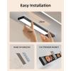 imageEZVALO Under Cabinet Lighting 80 LED Motion Sensor Lights Indoor with 3 Color Temps 1900mAh Rechargeable Under Cabinet Lights Wireless Dimmable Under Counter Lights for Kitchen Closet 2 PackSpace Gray