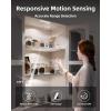 imageEZVALO Under Cabinet Lighting 80 LED Motion Sensor Lights Indoor with 3 Color Temps 1900mAh Rechargeable Under Cabinet Lights Wireless Dimmable Under Counter Lights for Kitchen Closet 2 PackWhite