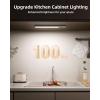imageEZVALO Under Cabinet Lighting 80 LED Motion Sensor Lights Indoor with 3 Color Temps 1900mAh Rechargeable Under Cabinet Lights Wireless Dimmable Under Counter Lights for Kitchen Closet 2 PackWhite