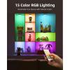 imageEZVALO Under Cabinet Lighting Rechargeable Battery Operated Puck Lights with Remote 3 Color Temps ampamp12 RGB LED Motion Sensor Lights Indoor Dimmable Magnetic Under Counter Lights for Kitchen 6 PackBlack