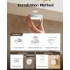 imageEZVALO Under Cabinet Lighting Rechargeable Battery Operated Puck Lights with Remote 3 Color Temps ampamp12 RGB LED Motion Sensor Lights Indoor Dimmable Magnetic Under Counter Lights for Kitchen 6 PackWhite
