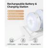 imageEZVALO Under Cabinet Lighting Rechargeable Battery Operated Puck Lights with Remote 3 Color Temps ampamp12 RGB LED Motion Sensor Lights Indoor Dimmable Magnetic Under Counter Lights for Kitchen 6 PackWhite