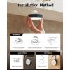 imageEZVALO Under Cabinet Lighting Rechargeable Battery Operated Puck Lights with Remote 3 Color Temps ampamp12 RGB LED Motion Sensor Lights Indoor Dimmable Magnetic Under Counter Lights for Kitchen 6 PackBlack
