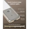 imageEZVALO Under Cabinet Lighting98LED Motion Sensor Light Indoor 3 Color Temps1900mAh Rechargeable Closet Lights Wireless Dimmer Battery Powered Operated Lights for BedroomWardrobeStairs 2 PackSilver
