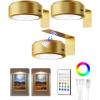 imageEZVALO Picture Lights for Wall2000mAh Rechargeable Battery Magnetic Poster Lights with 2 Color Tempsampamp12 RGBRemote Dimmable Timer Painting LightWall Decor Light for Art DisplayPictureFrame6 PackGold