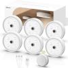 imageEZVALO Under Cabinet Lights 2 Color Temperatures Motion Sensor Puck Lights Rechargeable LED Closet Lights Group Control Dimmable LED Under Counter Lights for Kitchen Cabinet Hallway 6 Pack