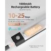 imageEZVALO Closet Lights 30 LED Rechargeable Under Cabinet Lighting Wireless 3 Color Temps Under Cabinet Lights Dimmer Motion Sensor Light Indoor for Pantry Kitchen Bedroom Woadrobe 3 PcsBlack