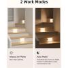 imageEZVALO Closet Lights 30 LED Rechargeable Under Cabinet Lighting Wireless 3 Color Temps Under Cabinet Lights Dimmer Motion Sensor Light Indoor for Pantry Kitchen Bedroom Woadrobe 3 PcsWhite