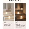 imageEZVALO Closet Lights 30 LED Rechargeable Under Cabinet Lighting Wireless 3 Color Temps Under Cabinet Lights Dimmer Motion Sensor Light Indoor for Pantry Kitchen Bedroom Woadrobe 3 PcsWhite