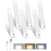 imageEZVALO Closet Lights 30 LED Rechargeable Under Cabinet Lighting Wireless 3 Color Temps Under Cabinet Lights Dimmer Motion Sensor Light Indoor for Pantry Kitchen Bedroom Woadrobe 3 PcsWhite