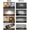 imageEZVALO Closet Lights 30 LED Rechargeable Under Cabinet Lighting Wireless 3 Color Temps Under Cabinet Lights Dimmer Motion Sensor Light Indoor for Pantry Kitchen Bedroom Woadrobe 3 PcsBlack