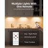 imageEZVALO Under Cabinet Lights LED Closet Lights Wireless USB Charging Motion Sensor Lighting Indoor 5700K Dimmable with Remote Control White 5 PackWarm White