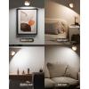 imageEZVALO LED Wall Mounted Lights 5500mAh Rechargeable Wall Sconces Lamp 3 Color Temps ampamp Remote and Touch Control 360Rotation Dimmable Cordless Wall Light for Bedroom Reading Study Bedside 3 PackWood