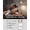 imageEZVALO LED Wall Mounted Lights 5500mAh Rechargeable Wall Sconces Lamp 3 Color Temps ampamp Remote and Touch Control 360Rotation Dimmable Cordless Wall Light for Bedroom Reading Study Bedside 3 PackWhite