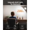 imageEZVALO LED Wall Mounted Lights 5500mAh Rechargeable Wall Sconces Lamp 3 Color Temps ampamp Remote and Touch Control 360Rotation Dimmable Cordless Wall Light for Bedroom Reading Study Bedside 3 PackWhite