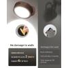 imageEZVALO LED Wall Mounted Lights 5500mAh Rechargeable Wall Sconces Lamp 3 Color Temps ampamp Remote and Touch Control 360Rotation Dimmable Cordless Wall Light for Bedroom Reading Study Bedside 3 PackBlack Walnut